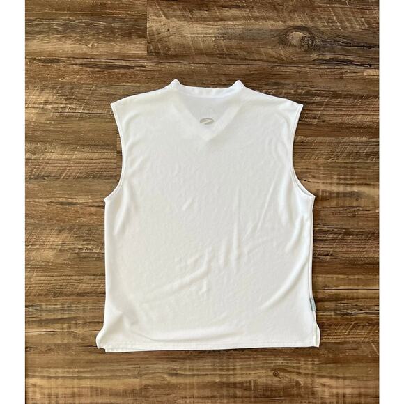 Brooks Women's White Athletic Running Sleeveless Vneck Breathable Tank-sz M - Picture 3 of 8